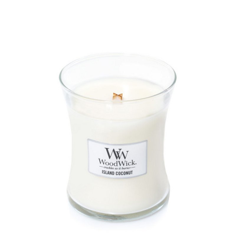 WoodWick Island Coconut bougie en cire Autres Noix de coco Blanc 1 pièce(s)