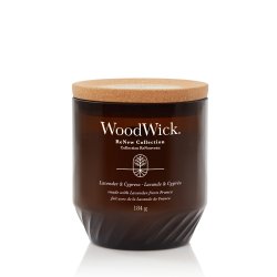WoodWick Renew Scented Candle with Crackling Wick Lavender & Cypress Medium Candle Plant Based Soy Coconut Wax Blend