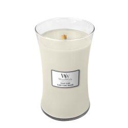 WoodWick 10.16479.0025 bougie en cire Cylindre Bergamote, Jasmin, Musc, Bois de santal, Tubéreuse, Ylang-ylang Blanc 1