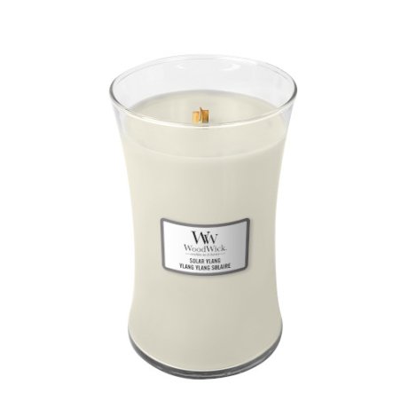 WoodWick 10.16479.0025 bougie en cire Cylindre Bergamote, Jasmin, Musc, Bois de santal, Tubéreuse, Ylang-ylang Blanc 1