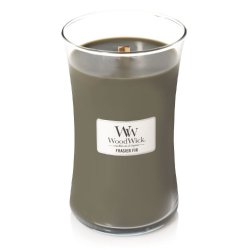 WoodWick Frasier Fir wax candle Round Amber, Cedarwood, Musk, Oakmoss Olive 1 pc(s)