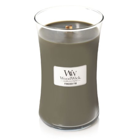 WoodWick Frasier Fir bougie en cire Rond Ambre, Cèdre, Musc, Mousse de chêne Olive 1 pièce(s)