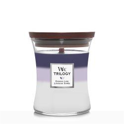 WoodWick Evening Luxe bougie en cire Cylindre Violet, Violet, Blanc 1 pièce(s)