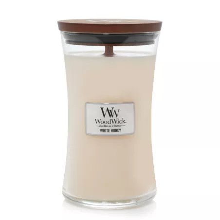 WoodWick White Honey bougie en cire Cylindre Blanc 1 pièce(s)