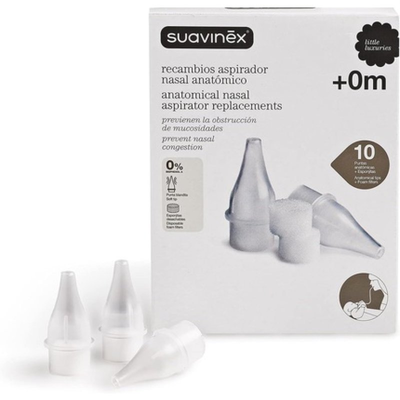 Suavinex 3163920 Replacement Anatomical Nasal Aspirator Bpa-Free