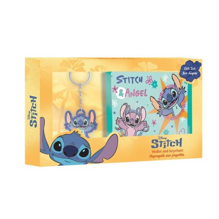 STITCH & ANGEL - Set Portefeuille Porte-Clés - 2 Pc.
