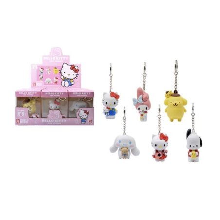 HELLO KITTY - Pocket Hero - Assortiment 12 Porte-Clés WINDOW BOX 6-7cm