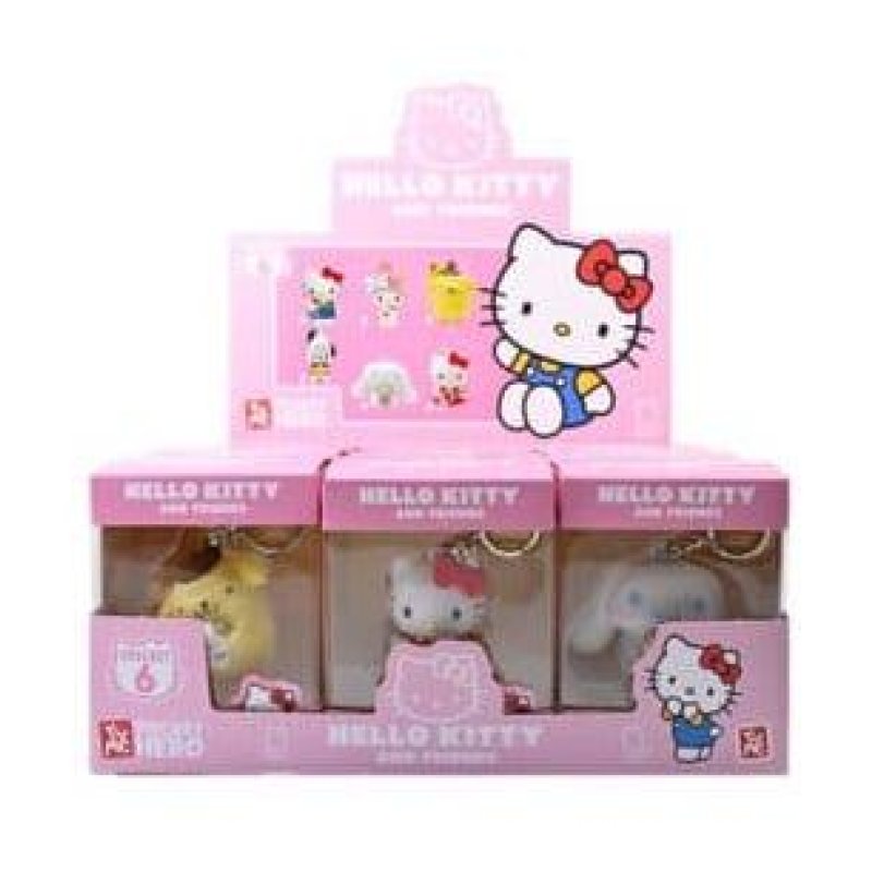 HELLO KITTY - Pocket Hero - Assortiment 12 Porte-Clés WINDOW BOX 6-7cm