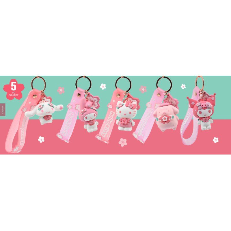 HELLO KITTY - Sakura Series - Assortiment 12 Porte-Clés 15.5cm