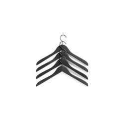 HAY - Soft Coat Hanger Slim - Set of 4 (Black)