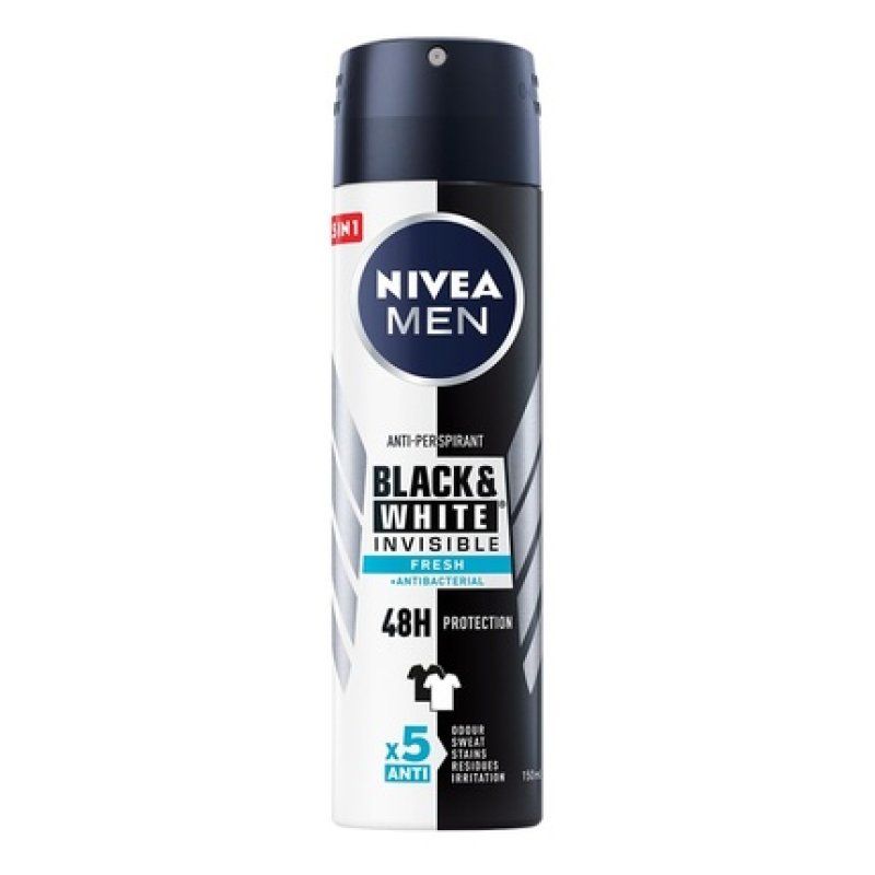 Nivea Men Black&White Invisible Fresh Antiperspirant Spray 150ml