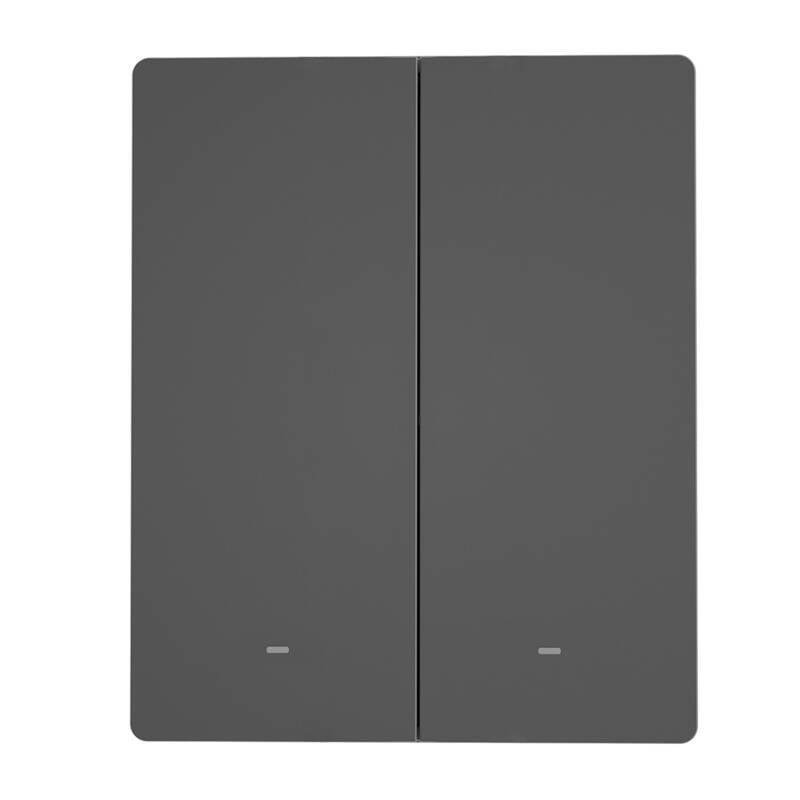 Smart WiFi wall switch SONOFF M5-2C-80 (2-channel, for frame, graphite)