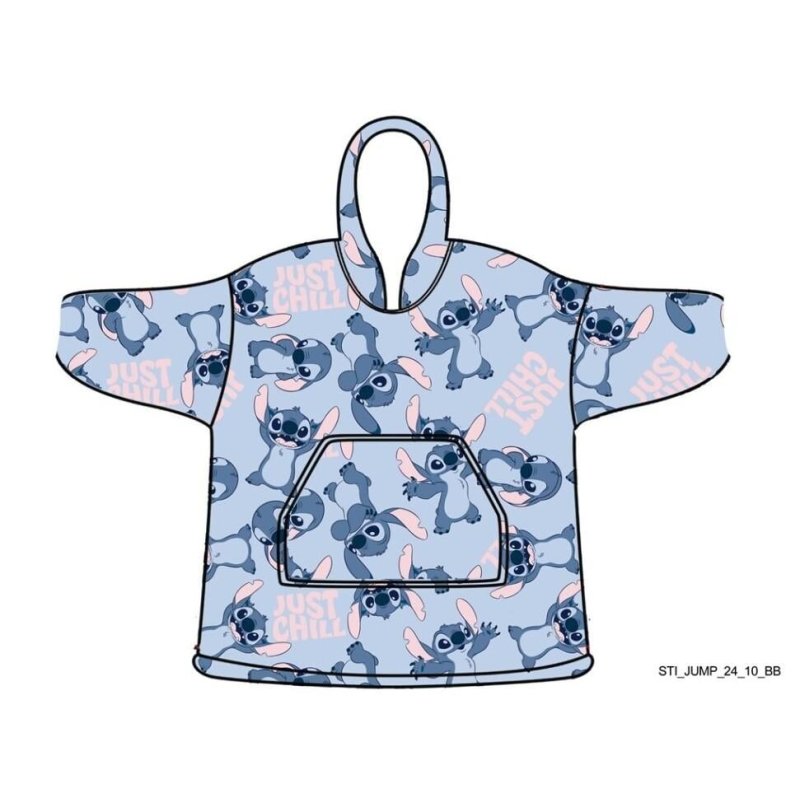 LILO & STITCH - Just Chilling - Sweat Poncho - Taille Adulte
