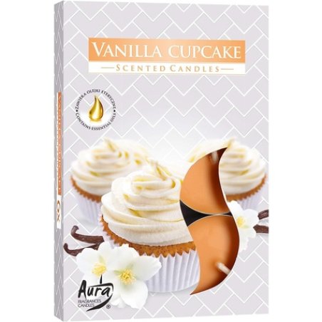 Bispol Vanilla Cupcake Scented Tealights 6 Pack