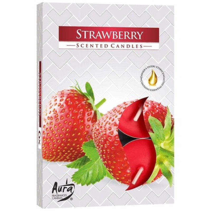 Strawberry Scented Tealights - Pack of 6
