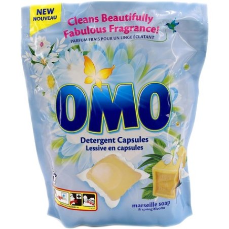 Omo Laundry Detergent Capsules 42 Pieces Marseille Soap & Spring Flower