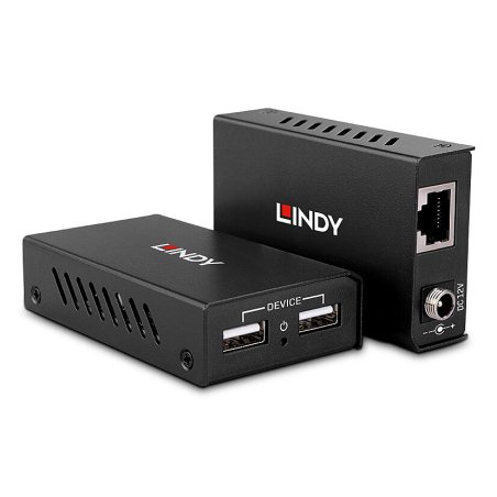 Lindy 43408 extension audio/video Émetteur et récepteur AV Noir