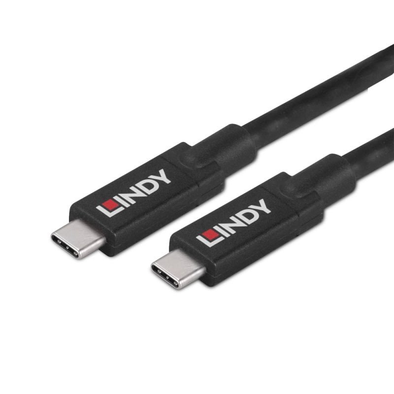 Lindy 43411 câble USB USB 3.2 Gen 2 (3.1 Gen 2) 8 m USB C Noir