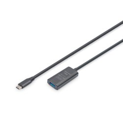 Digitus Câble d'extension actif USB 3.2 Gen1 5G, USB-C - USB-A, 5m