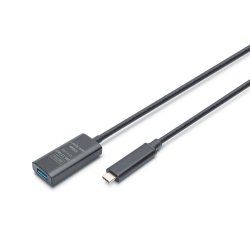 Digitus Active USB 3.2 Gen2 10G extension cable, USB-C - USB-A, 5m