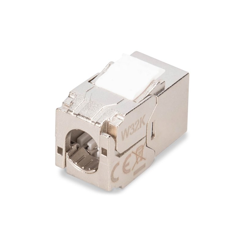 Digitus CAT 6A compact body keystone module, shielded, tool-free mounting connection
