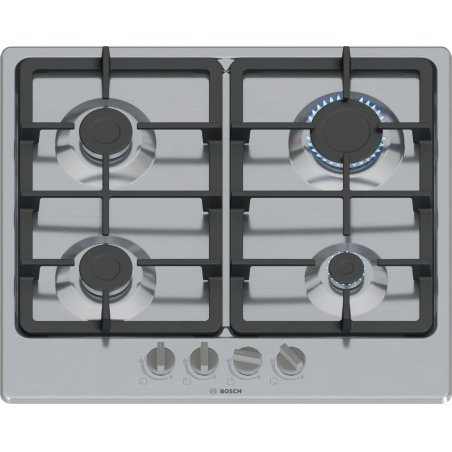 Bosch Serie 4 PGP6B5K90 plaque Acier inoxydable Intégré 58 cm Gaz 4 zone(s)
