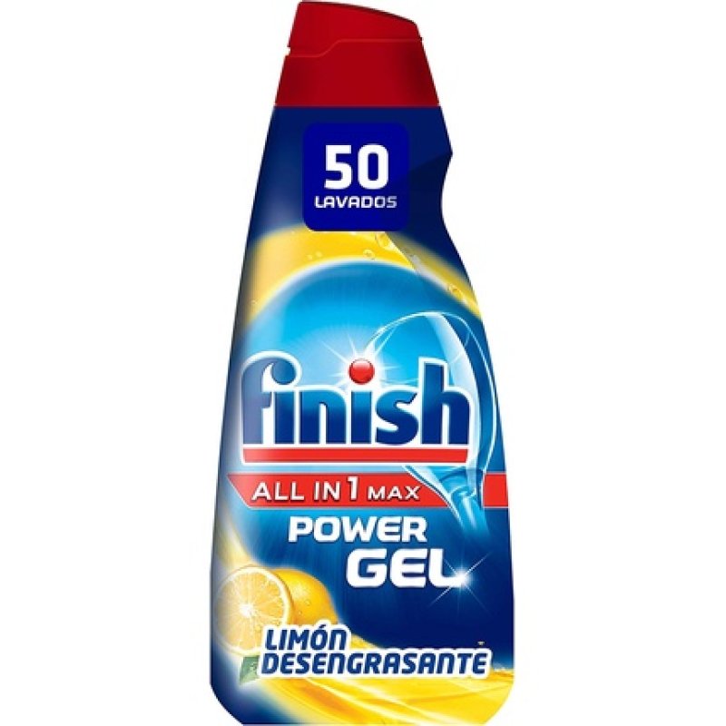 Finish All-in-1 Plus Dishwasher Gel 50 Doses Multicolored Lemon 700ml