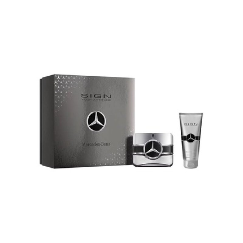 Mercedes-Benz Sign Your Attitude for Men 2 Piece Gift Set 3.4oz EDP Spray 2.6oz Shower Gel