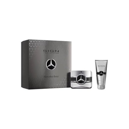Mercedes-Benz Sign Your Attitude for Men 2 Piece Gift Set 3.4oz EDP Spray 2.6oz Shower Gel