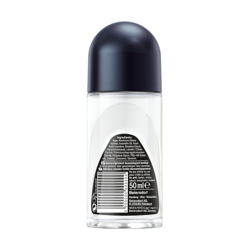 NIVEA Men Black & White Invisible Original Hommes Déodorant roll-on 50 ml 1 pièce(s)