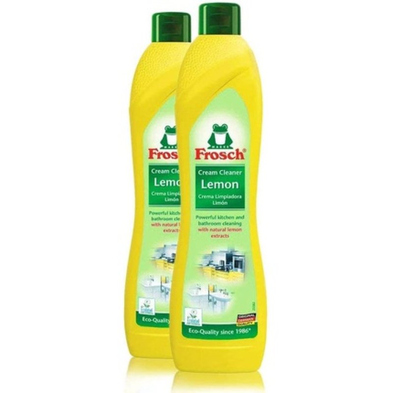 Frosch Natural Lemon Scouring Cream Cleaner, 16.9 Fl Oz Pack Of 2