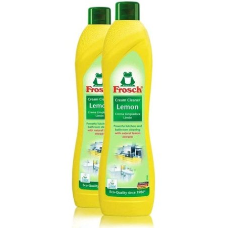 Frosch Natural Lemon Scouring Cream Cleaner, 16.9 Fl Oz Pack Of 2