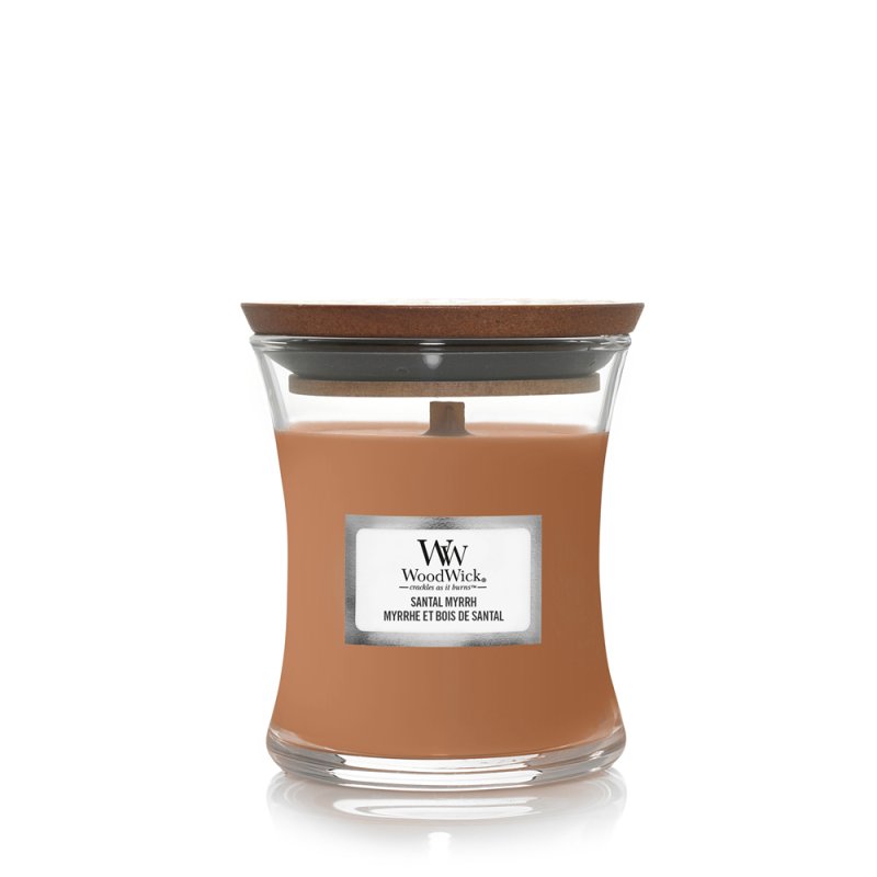 WoodWick Santal Myrrh bougie en cire Cylindre Ambre, Citron, Bois Marron 1 pièce(s)
