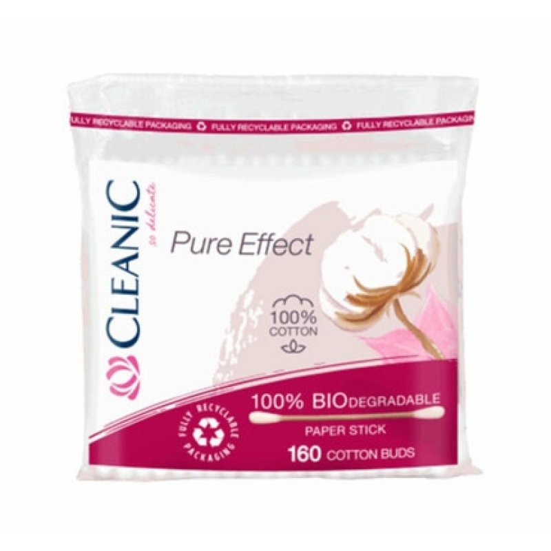 Cleanic Pure Effect Cotton Swabs 160 Pieces