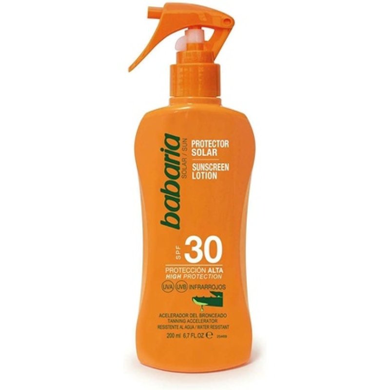 Babaria Aloe Vera Body Lotion SPF30 200ml - Black - Only UK