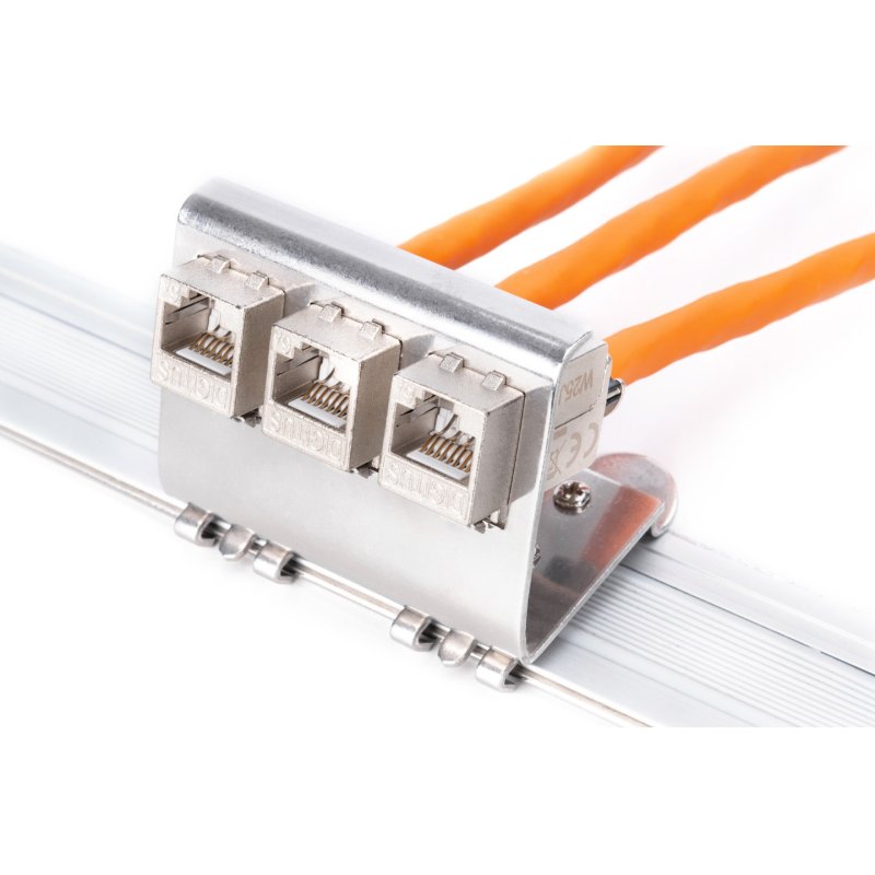Digitus DIN rail adapter for 3x Keystone module