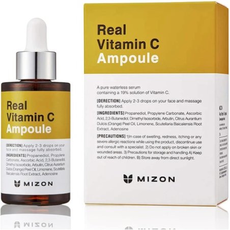 Mizon Real Vitamin C Ampoule Pure Vitamin C Tone Correction Treatment Face Moisturizer