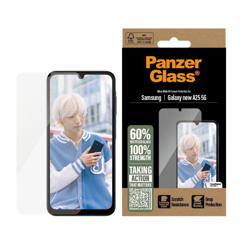 PanzerGlass PGRNUWFG38541 écran et protection arrière de téléphones portables Protection d'écran transparent