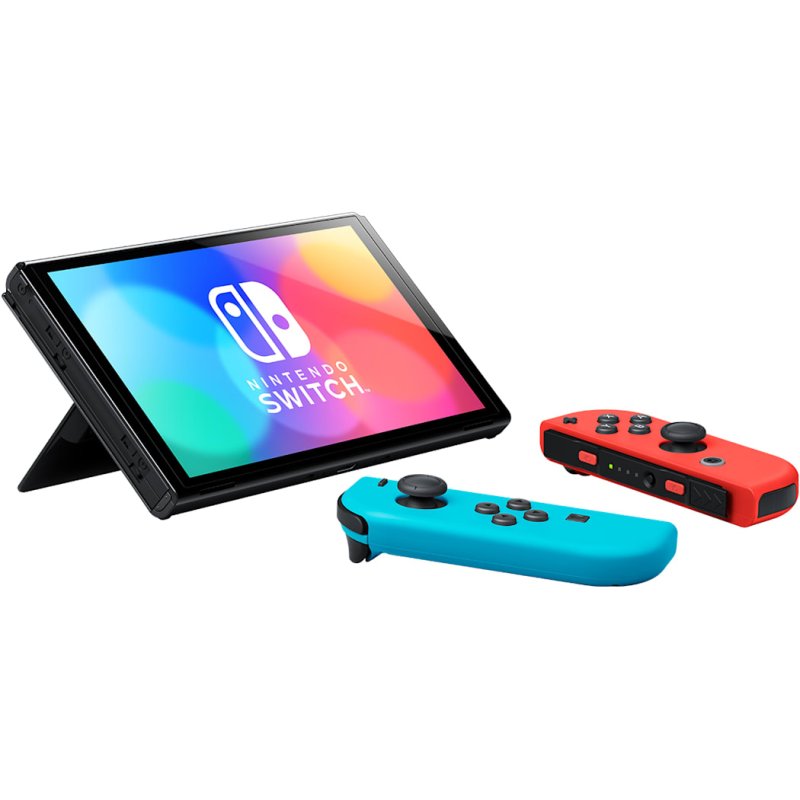 Nintendo Switch OLED portable game console 17.8 cm (7") 64 GB Touchscreen Wi-Fi Blue, Red