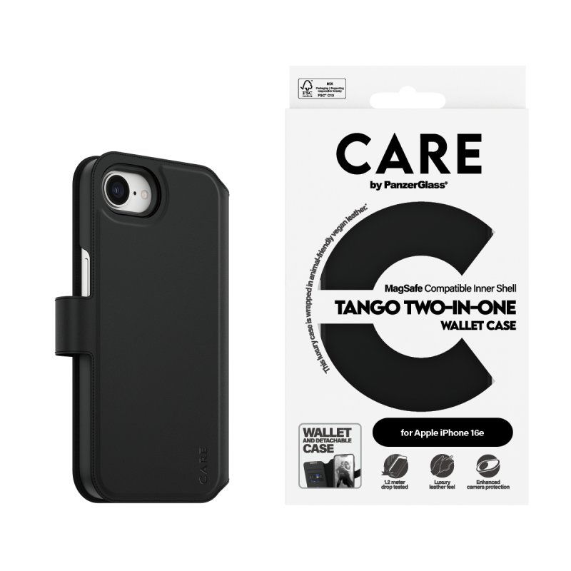 CARE by PanzerGlass - Case - Two-in-One Wallet - iPhone 16e