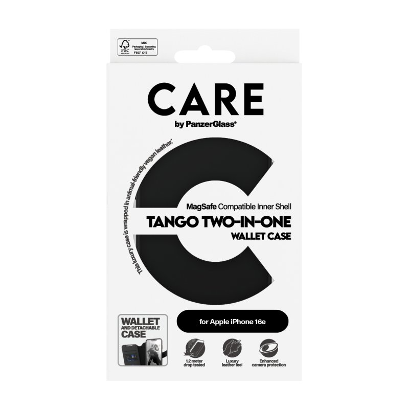 PanzerGlass CARE by Feature Case Tango Two-in-One Wallet iPhone 16e