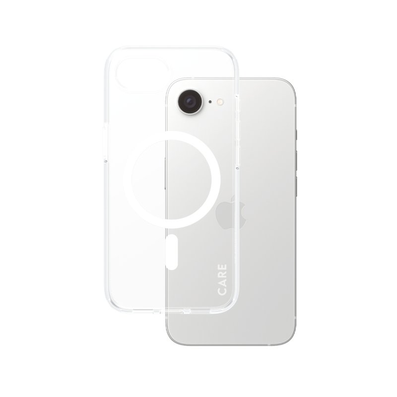 PanzerGlass CARE by Flagship Case Transparent Urban Combat w. White Qi Compatible iPhone 16e