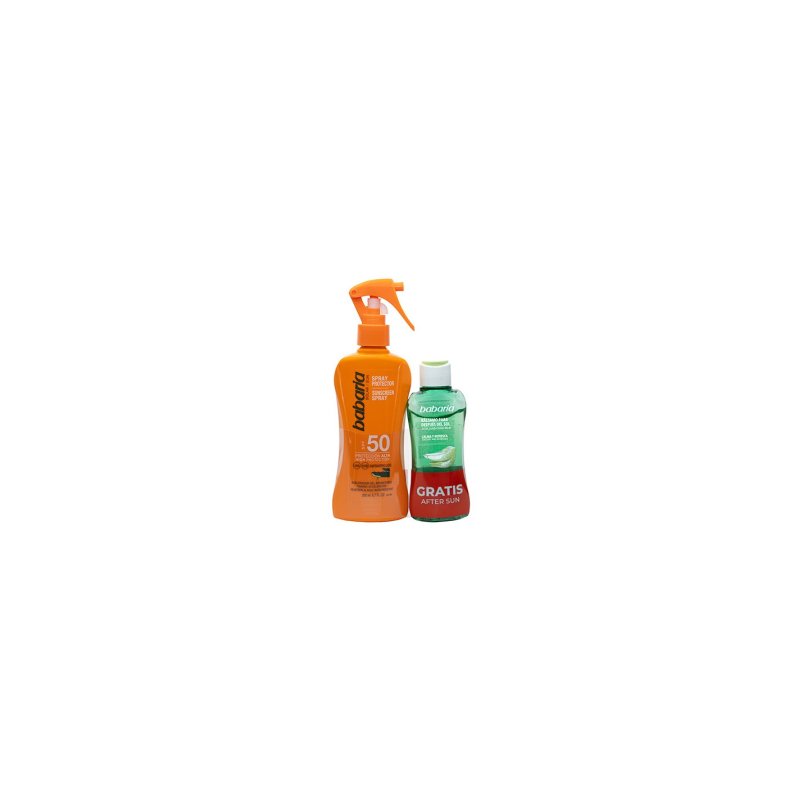 BABARIA SOL. SPRAY PROTECTOR SOLAR ALOE F50 200 ML AFTER SUN 100 ML