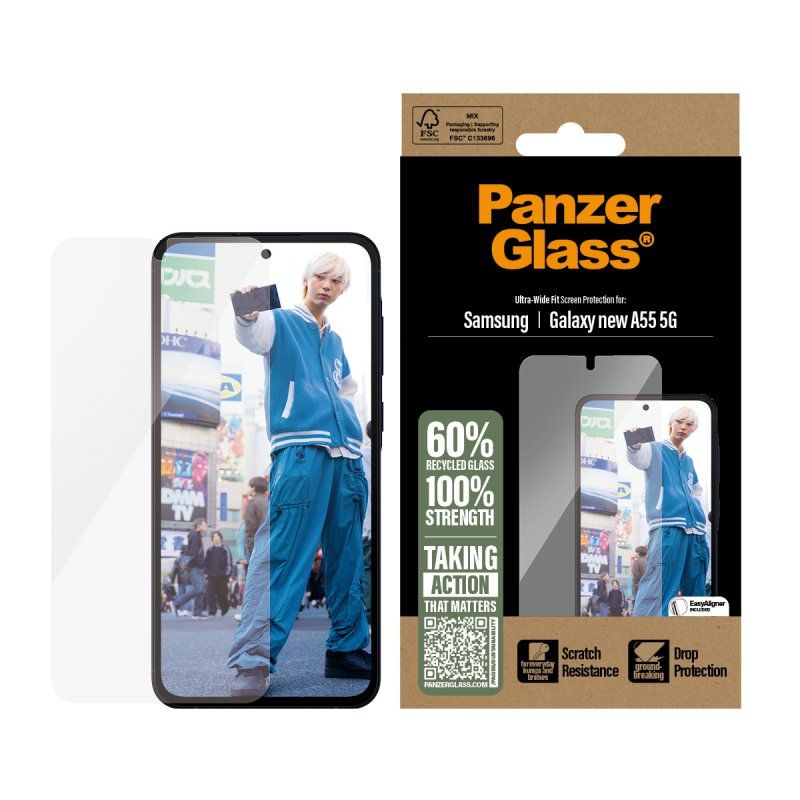 PanzerGlass PGRNUWFG38380 écran et protection arrière de téléphones portables Protection d'écran transparent