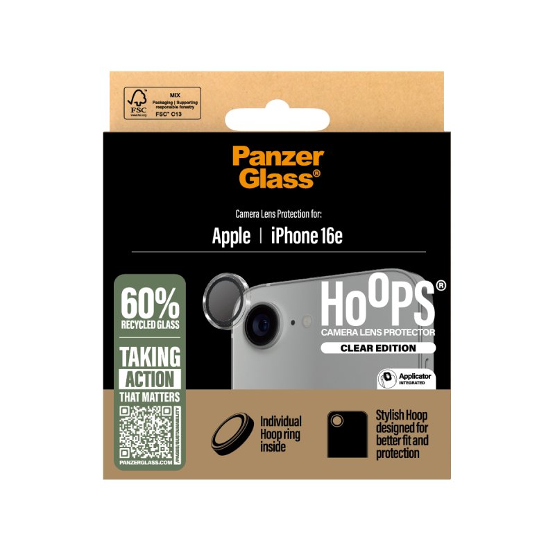 PanzerGlass - Hoops- Camera Lens Protector - iPhone 16e