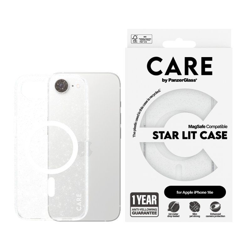 PanzerGlass CARE by PG FS UC MagS iPhone SE 25 coque de protection pour téléphones portables Housse Transparent