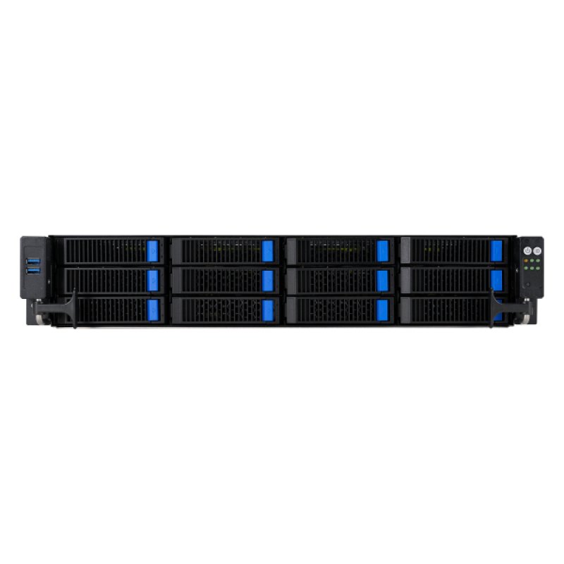 ASUS RS720-E11-RS12U Intel C741 Rack (2 U) Noir, Acier