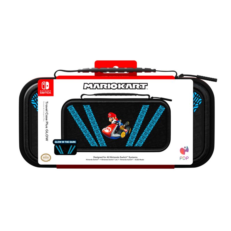 PDP Travel Case Plus GLOW: Kart Drift, For Nintendo Switch, Nintendo Switch Lite, Nintendo Switch - OLED Model