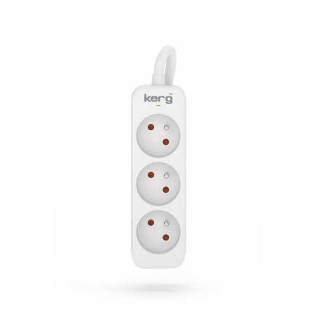 HSK DATA Kerg M02387 3 Earthed sockets - 1 5m power strip with 3x1 5mm2 cable 16A