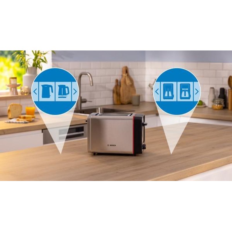 Bosch TAT6M420 toaster 2 slice(s) 970 W Stainless steel